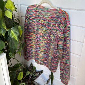 Marbled Knit Crewneck Sweater